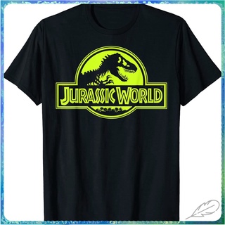 สินค้าขายดีรุ่นใหม่ ใหม่ เสื้อยืดคอกลม แขนสั้น พิมพ์ลายกราฟฟิค Jurassic World Neon Green สไตล์คลาสสิก สําหรับผู้ชาย