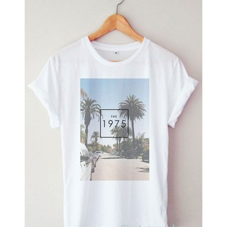 เสื้อยืดผ้าฝ้ายพิมพ์ลายแฟชั่นเสื้อวง The 1975 T-shirt