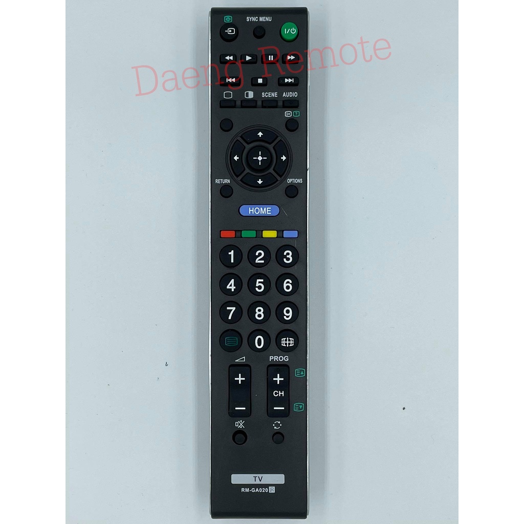 รีโมททีวี sony รุ่น RM-GA020 ปุ่มกลาง HOME ** ใช้เทนรุ่น GA022  ได้***