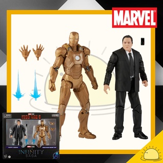 MARVEL LEGENDS SERIES 6-INCH INFINITY SAGA HAPPY HOGAN AND IRON MAN MARK 21 Figure 2-Pack