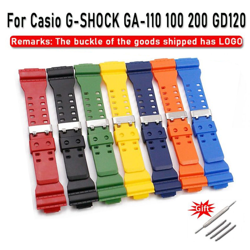อะไหล่สายนาฬิกาข้อมือสําหรับ Casio G - Shock Ga - 100 / 110 / 120 / 150 / 200 / 300 Gd - 100 / 110 / 120 G - 8900 / Gr - 8900 W