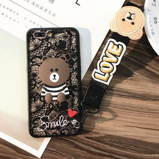 For Samsung Galaxy J1 J3 J5 J7 2016 J5 J7 2015 Case Lace Cartoon Bear Back Cover