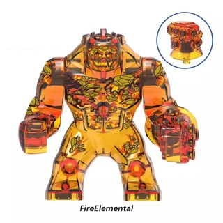 บล๊อคตัวต่อบิ๊กฟิกเกอร์ Super Hero บรรจุถุง Spiderman big figure (Fire Elemental) POC0112