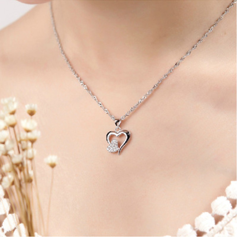 จี้เงิน 92.5% ประดับเพชรเครื่องประดับสำหรับผู้หญิง - รูปที่ 6