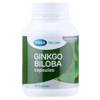 Mega We Care Ginkgo Biloba 60 แคปซูล สารสกัดจากใบแป๊ะก๊วย