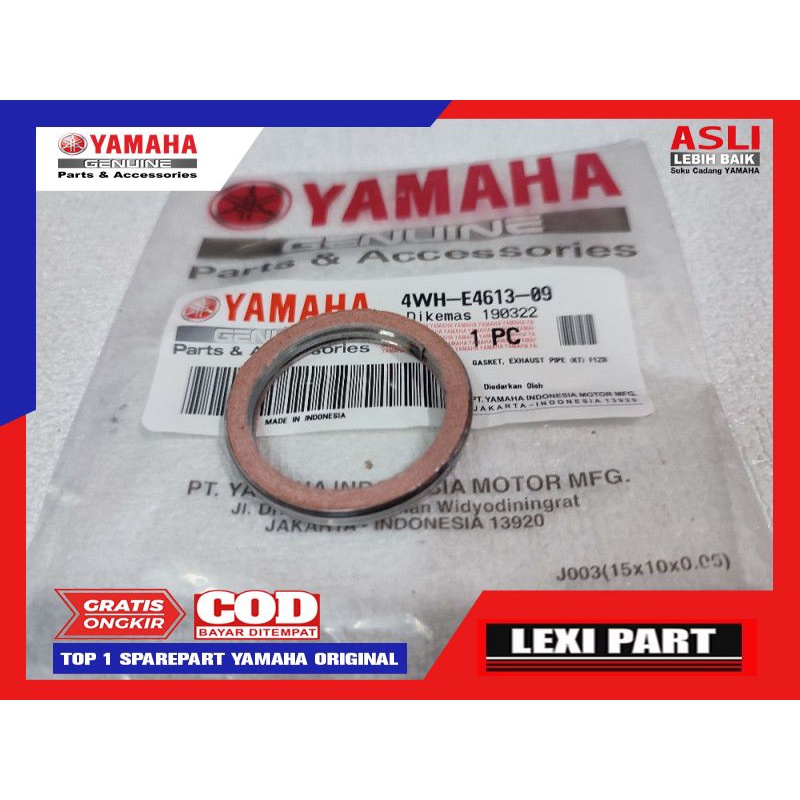 Yamaha F1ZR 4WH-E4613-09 ไอเสียบล็อกปะเก็นด้านบน
