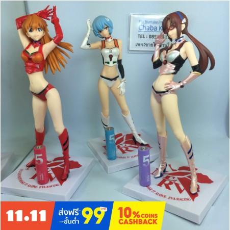 (แท้/มือหนึ่งและมือสอง) Sega EVA Racing Premium RQ Figure Rei , Asuka and Mari Premium Figure
