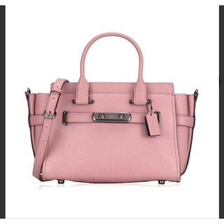 กระเป๋าCoach swagger 27 in Pebble Leather bag สี Dusty Rose