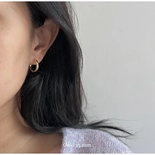 A.piece ต่างหูห่วง waterproof [stainless steel] Basic Hoop