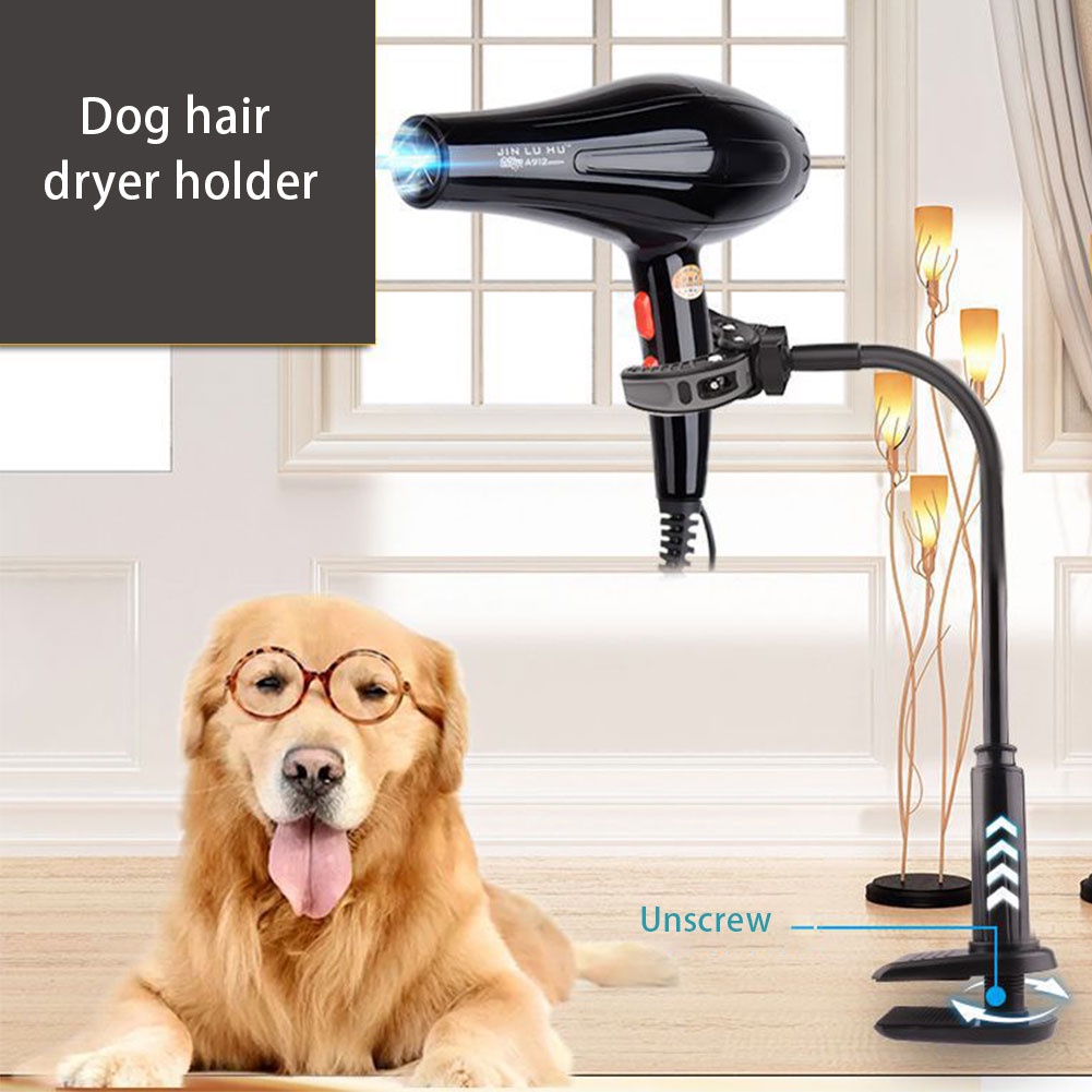 Aluminum Grooming Hands Free 360 Degree Rotation Dog Hair Dryer Holder ...