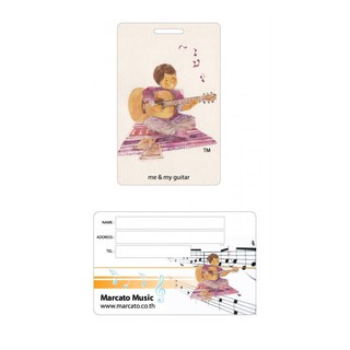 Marcato Music Name Tag Guitar Water Color ป้ายชื่อ กีตาร์ สีน้ำ