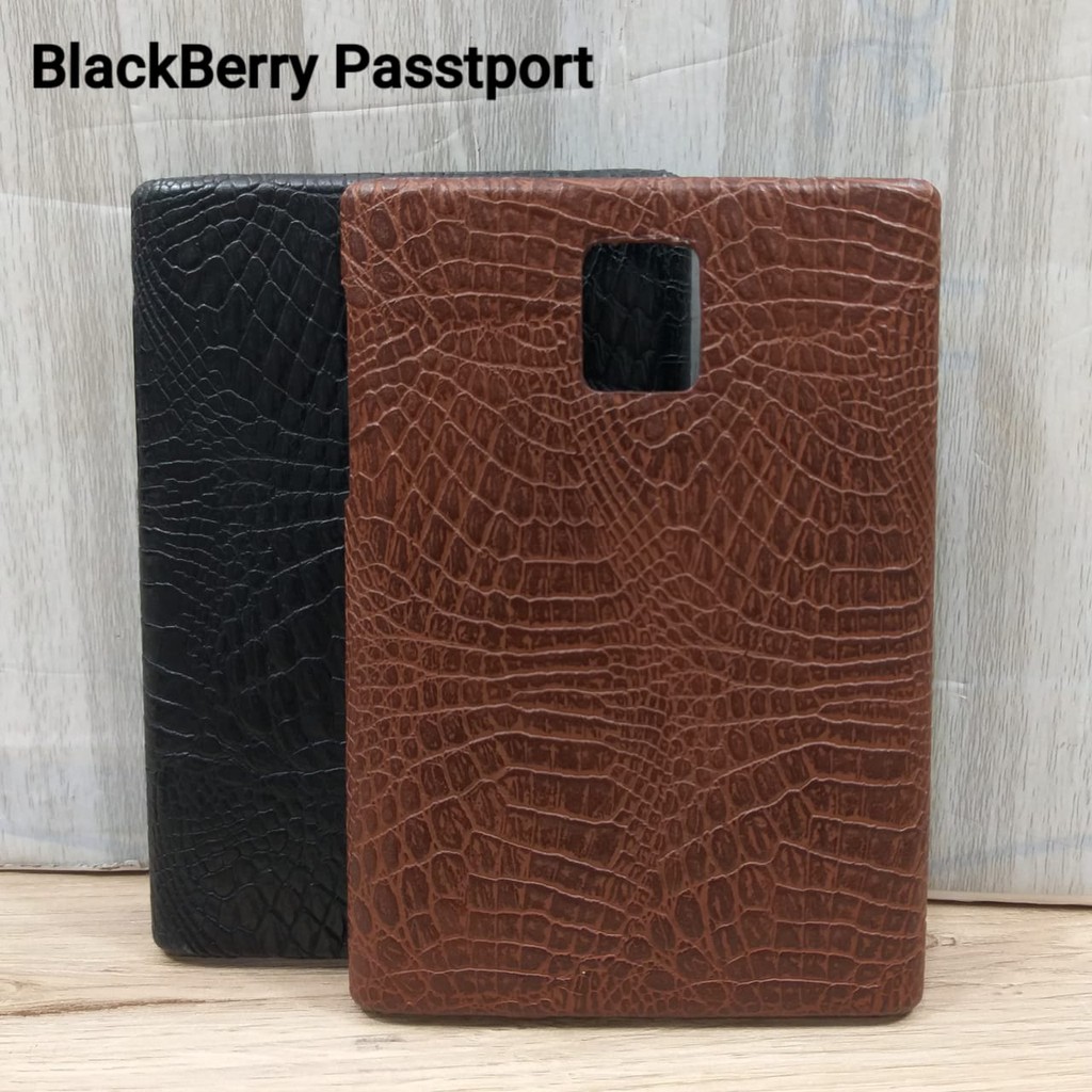 BLACKBERRY BB PASSPORT, BB PASSPORT SILVER HARD CASE BACK CASE LEATHER MODEL
