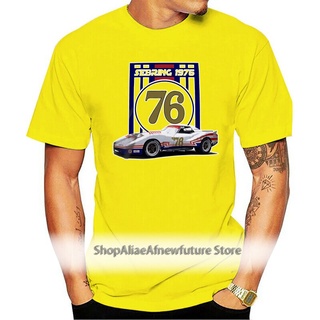 เสื้อยืดสีดำอินเทรนด์ใหม่ เสื้อยืด ลาย Legendary 1976 Greenwood Corvette Fan Imsa Gt Trans Am Chevy Mfhoof47Fdmijn59S M