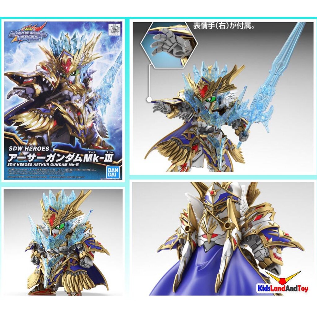 Bandai 4573102621696 SDW 018 HEROES ARTHUR GUNDAM MK-III