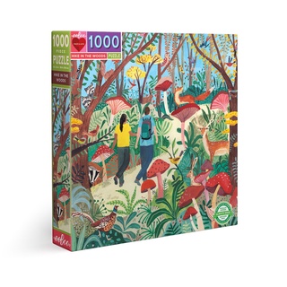 eeBoo Hike in the Woods 1000 Pc Sq Puzzle - จิ๊กซอว์รูปการเดินป่าแบบ 1,000 ชิ้น