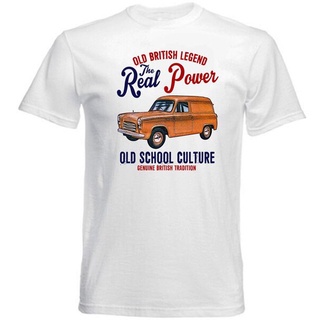 Fsd11ew2e เสื้อยืดผ้าฝ้าย พิมพ์ลาย VINTAGE BRITISH FORD THAMES VAN สําหรับผู้ชาย RT645E65TER17039