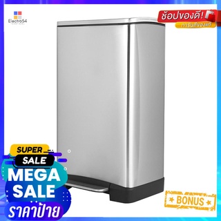 ถังขยะเหยียบ ACCO SOFT CLOSED EK1437MT ขนาด 30L สีเงินSQUARE DUSTBIN PEDAL ACCO EK1437MT SOFT CLOSED 30L SILVER