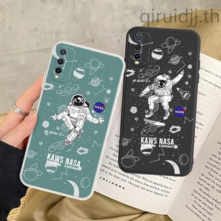 เคสโทรศัพท์มือถือแบบนิ่ม ลายนักบินอวกาศ Nasa Kaws มีลายด้านข้าง สําหรับ Vivo V15 Pro V11 V11I Y50 Y51 Y91 V9 Y31 Pro Y30 S1 Pro Y85 Y95 Y91I Y51A Iqoo Neo H096