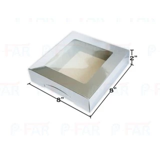 กล่องเค้ก 1 ปอนด์ ขนาด 8x8x2 นิ้ว (50ใบ) INH109