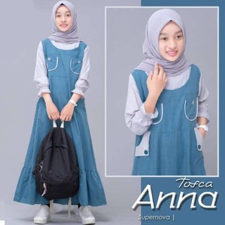 Anna DRESS KIDS Gamis สําหรับเด็ก อายุ 12-14 ปี โมเดลล่าสุด