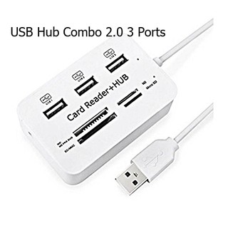 USB Hub Combo 2.0 3 Ports Card Reader High Speed Multi USB  Hub USB Combo All In One