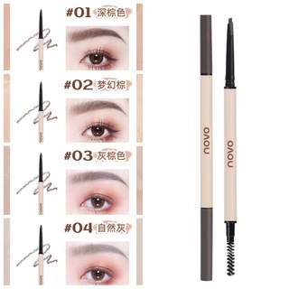 5627 (ใหม่/ของแท้) novo eyebrow pencil ดินสอเขียนคิ้ว แบบหมุนออโต้ พร้อมแปรงปัดขนคิ้ว ติดทน กันน้ำ