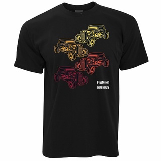 ขายดี!เสื้อยืด พิมพ์ลาย Flaming Hot Rods Cars หลากสี สไตล์วินเทจ คลาสสิก สําหรับผู้ชาย 440466S-5XL