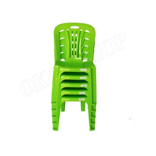 OK&amp;M Shop เก้าอี้เด็ก รุ่น KID CHAIR FT218(แพ็ค5ตัว)สีเขียว