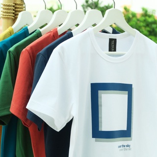 over the sky T-shirt กราฟฟิค เสื้อยืดคอกลม - สามมิติ shadow 3d square 2