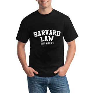 เสื้อยืดลําลอง พิมพ์ลาย Harvard Law Just Kidding College Alumni Harvard University สําหรับผู้ชาย