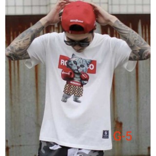เสื้อสีขาว - แฟชั่นเกาหลีลูกแมวน่ารักเสื้อยืดการ์ตูน