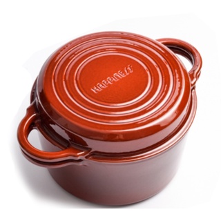 Cast Iron Double Dutch Oven - Pre-Seasoned 4-Quart Set – 2-in-1 Combo-Cooker: 4-Qt Deep Pot + 9" Skillet - Frying Pan