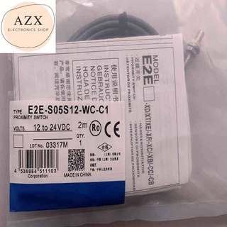 สต็อกไทย!!! E2E-S05S12-WC-C1 M5 12-24 VDC 3-wire NPN NO 1mmสินค้าพร้อมส่งในไทย ราคา550฿