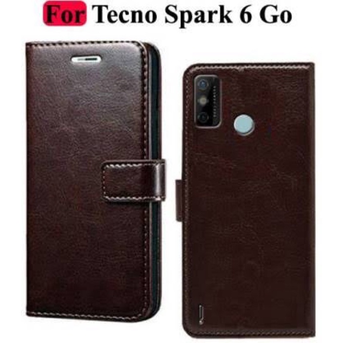TENCO SPARK 6 GO SPARK 7 PRO FLIP COVER WALLET ปุ่มหนัง STANDING BOOK COVER