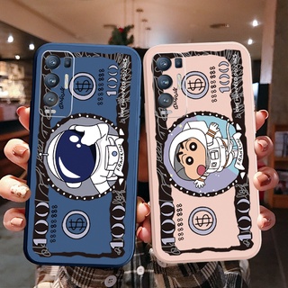 เคสซิลิโคนนิ่ม ขอบตรง ลายนักบินอวกาศ สําหรับ OPPO Reno6 Z 5G Reno 5 Pro 4 4G 3 Reno2 Z F