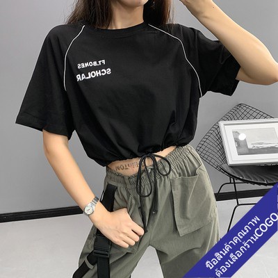 COGO เสื้อครอปเอวลอยวัยรุ่นสดใสน่ารัก รูปที่ 3