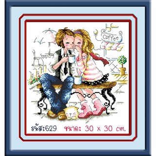 ไอแอมครอสติช iamcrossstitch DIY รหัส L-629 30x30 cm. ชุดอุปกรณ์งานฝีมือปักครอสติชครบชุด