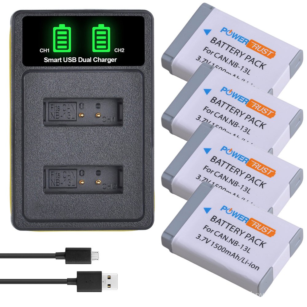 1500mAh NB-13L NB13L NB 13L Battery + LCD USB Charger for Canon G7 X Mark II G7X G5 X G5X G9 X G9X S