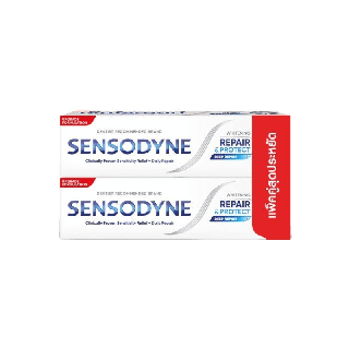 Sensodyne ยาสีฟัน สูตร รีแพร์ & โพรเทคท์ ไวท์เทนนิ่ง 100 g แพ็ค 2 ช่วยฟื้นฟูและปกป้องบริเวณเสียวฟันได้ยาวนาน ช่วยให้ฟันขาวสะอาดอย่างเป็นธรรมชาติ