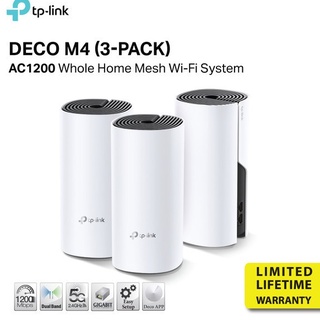 MESH WI-FI (เครือข่ายไวไฟ) TP-LINK DECO M4 AC1200 WHOLE HOME MESH WI-FI SYSTEM (PACK 3) (#5803000188)