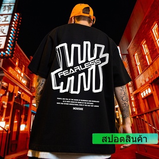 เสื้อยืดแขนสั้น ผ้าฝ้าย ขนาดใหญ่ สไตล์ฮิปฮอป สําหรับผู้ชาย ไซซ์ S - 7XL