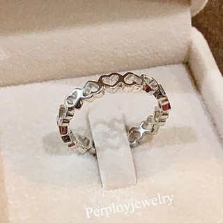 PerployJewelry Round Heart Silver Ring