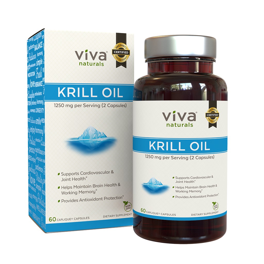 KRILL OIL (Viva naturals) กริลออย Viva Labs Krill Oil Pure Antarctic
