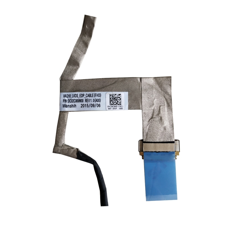 LCD LED Video Flex สําหรับ DELL M4800 VAQ10 สายจอแสดงผล P/N:DC02C009N00 0WJ640 WJ640