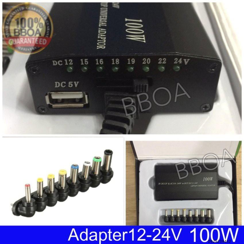 DC อะแดปเตอร์ Adapter Notebook Universal 100W ปรับ V ได้1224V เปลี่ยน