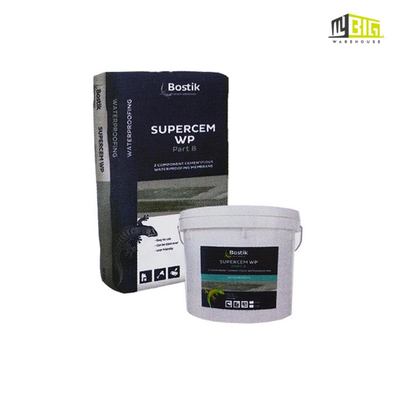 BOSTIK SUPERCEM WP PART A-5KG LIQUID (25KG SET) + PART B-20KG POWDER (ชุด 25KG)