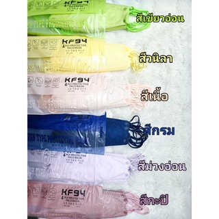 พร้อมส่ง🎁หน้ากากอนามัย Face Mask KF94❤️ ((1แพ็ค 10ชิ้น)) หน้ากากอนามัยเกาหลี ทรง 3D KF94 หายใจสะดวกมาก กระชับ ใส่สบาย