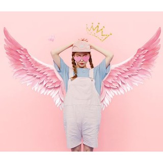 QR9221 สติ๊กเกอร์ติดผนัง สติ๊กเกอร์ติดผนังห้องนอน รุ่น Angel wings