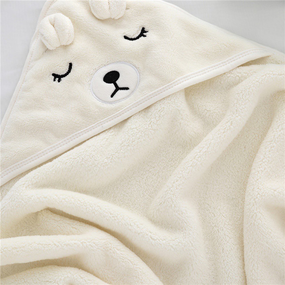 IWOKA Soft Newborn Baby Deer Print Blanket Set - Swaddle Blanket, Bath Towel & Hat (0-24 Months) - View #10