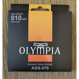 สายกีตาร์โปร่ง olympia เบอร์ .10